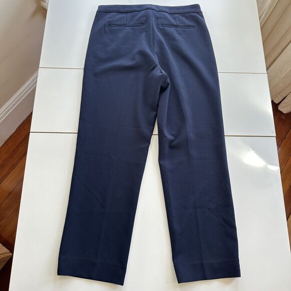 J Crew Kate Straight Leg Pants Four Season Stretch Womens 10 Navy High Rise Work - Picture 5 of 13